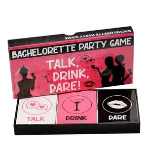 Bachelorette party game conversation starter & activites Talk DRINK DARE wild